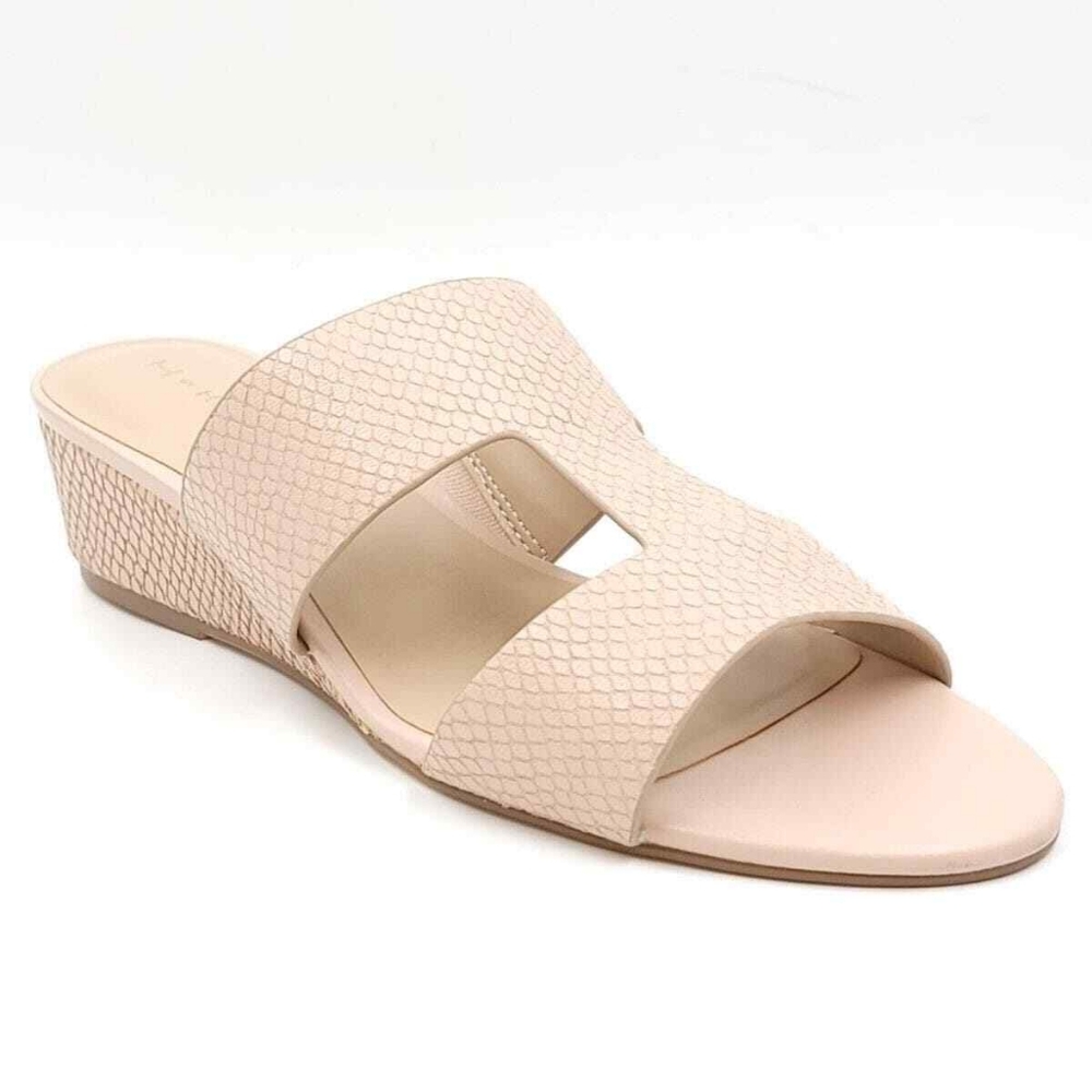 H by Halston Wedge Snake Slide Sandals - Picture 2 of 7